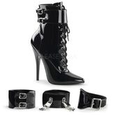 Devious,DEVIOUS DOMINA-1023 Black Pat Ankle Boots - Shoecup.com